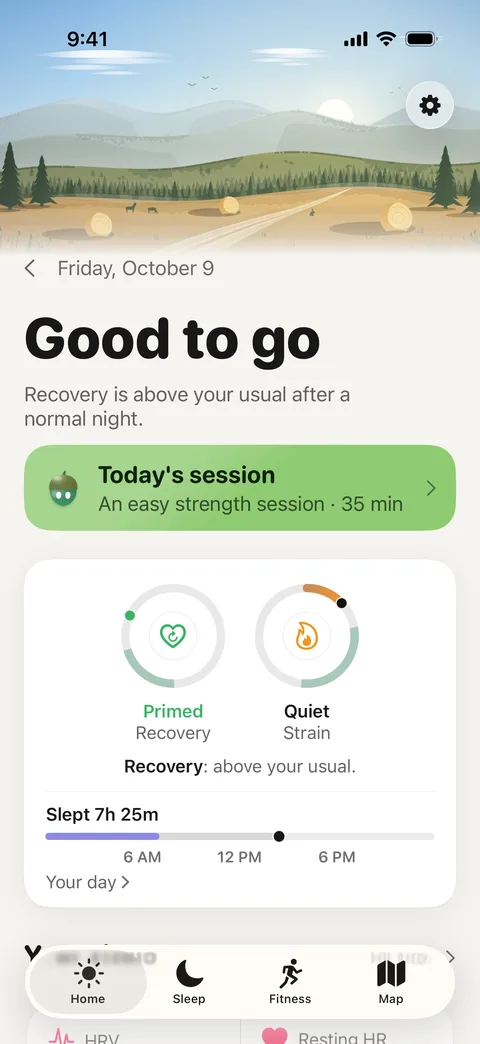 Home: Good to go, with today's session