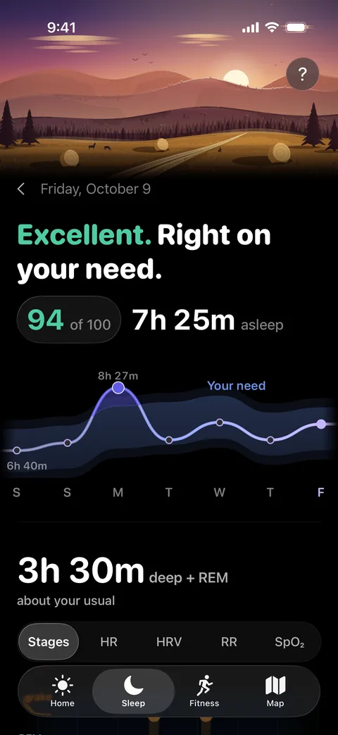 Sleep in dark mode