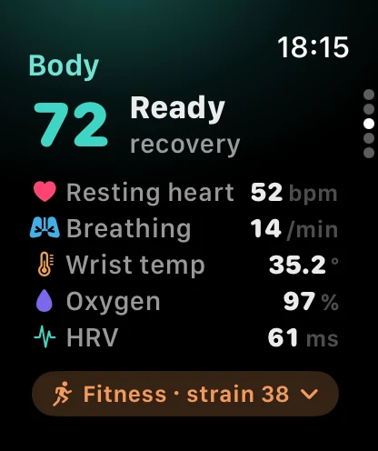 Watch: overnight body signals